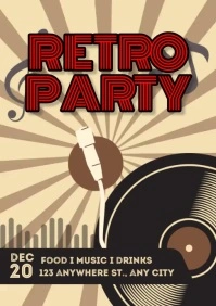 Retro Party Template Ads A5