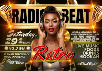 Retro Radio Beat Party Flyer A4 template