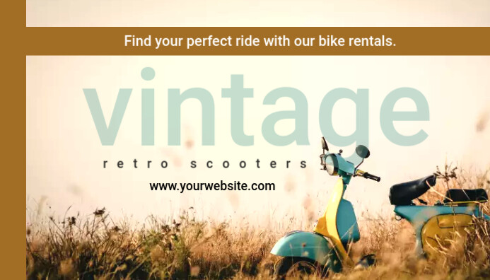 Retro Rent Scooters Template | PosterMyWall