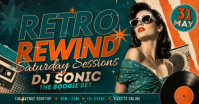 Retro Rewind Music Fest Facebook Shared Image template