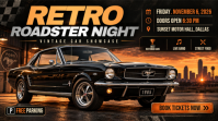สีดำ Vintage Car Showcase YouTube-thumbnail Template