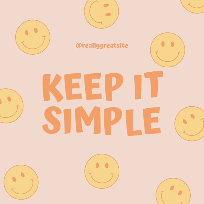 Positivity Posts Copy of Retro Smiley Positivity Quote Instagram Post | PosterMyWall