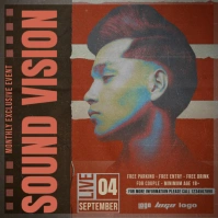 Retro Sound Vision Pos Instagram template