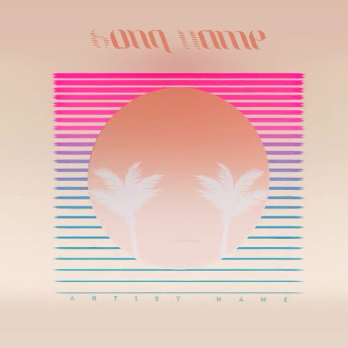 Retro Summer 80's CD Cover Art Template | PosterMyWall