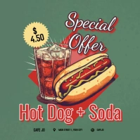retro template special offer cafe Instagram Post