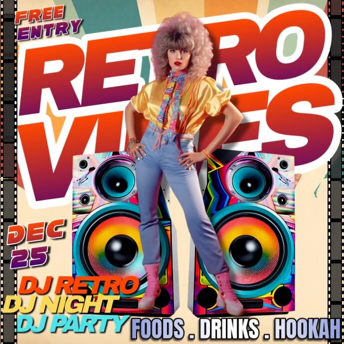 Retro Vibes Message Instagram template