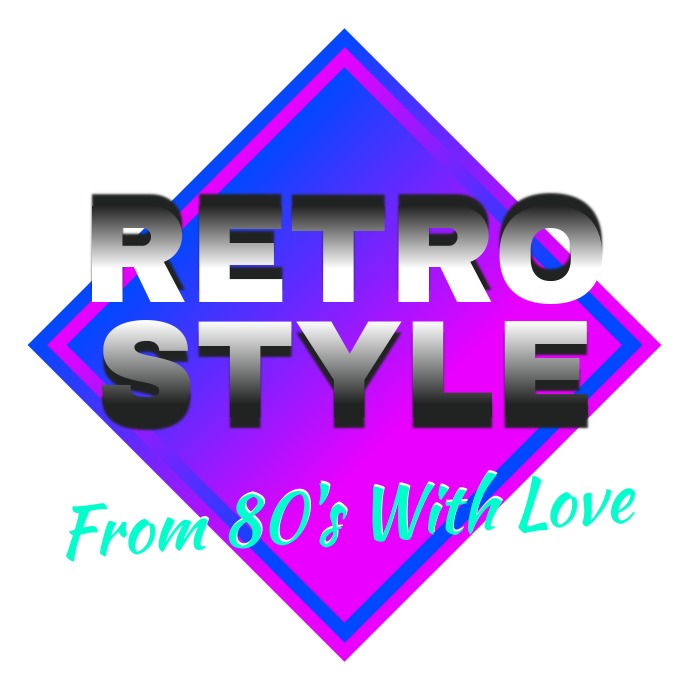 Retro Wave Logo 80's Logotyp template