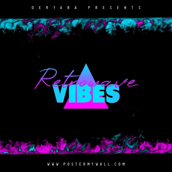 Retrowave 80's Video Mixtape Album Cover Okładka albumu template