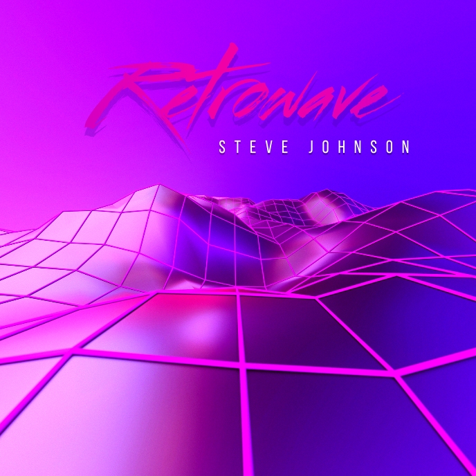 Retro Wave Cd Retrowave 80s Grid Music The Mixtape CD Cover Template | PosterMyWall