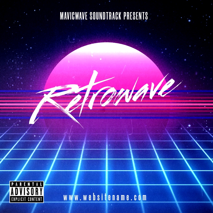 Retro Wave Cd Retrowave CD Album Cover Template | PosterMyWall