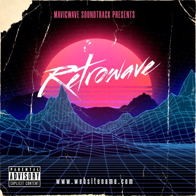 Retro Wave Cd Retrowave CD Album Cover-Vorlage | PosterMyWall