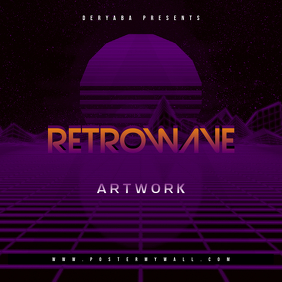 Retro Wave Cd Retrowave CD Album Cover Template | PosterMyWall