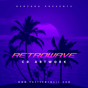 Retro Wave Cd Retrowave CD Album Cover Template | PosterMyWall