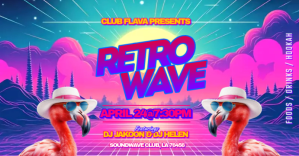 Retrowave Party Portada de evento de Facebook template