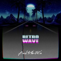 Retrowave Retro Grid Sunset Video Album Cover Template | PosterMyWall