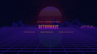 Retrowave youtube channel art banner