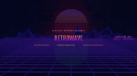 Retrowave youtube channel art banner