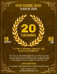 reunion poster/ school reunion invitation Pamflet (Letter AS) template
