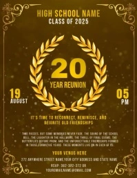 reunion poster/ school reunion invitation Flyer (US Letter) template