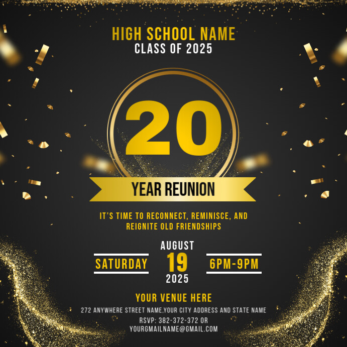 reunion poster/ school reunion invitation template