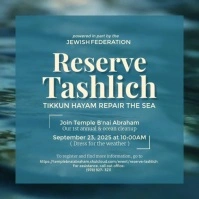 Reverse Tashlich Jewish Event Template Instagram na Post
