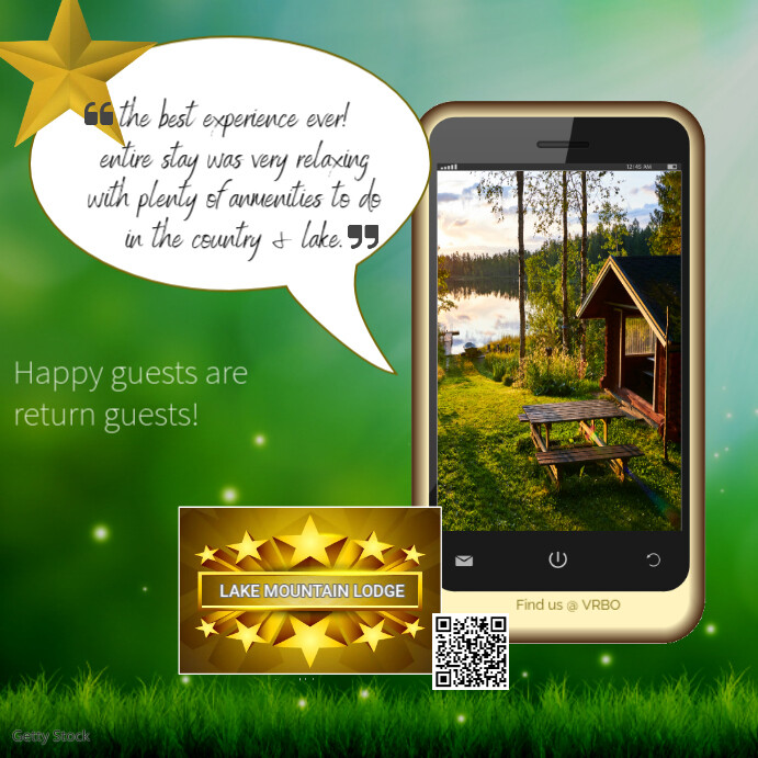 review template, airbnb, vrbo, rentals, brand PosterMyWall review template, airbnb, vrbo, rentals, brand PosterMyWall