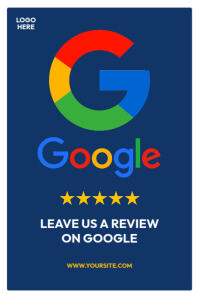 Review Us On Google Poster template