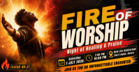 Black Religious Worship Event Facebook Shared Image Template
