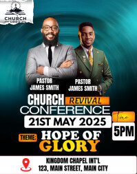 revival church conference flyer Poster/Wallboard template