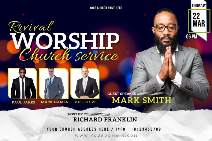 Copy of revival church service | PosterMyWall