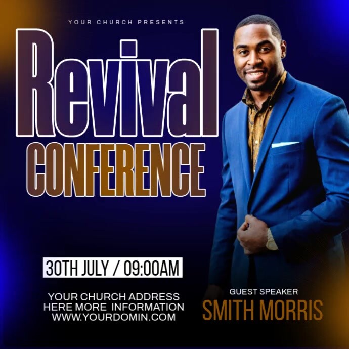Revival conference Instagram 帖子 template