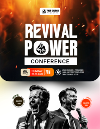 Revival Conference Flyer ใบปลิว (US Letter) template
