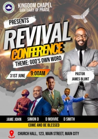 revival conference flyer A2 template