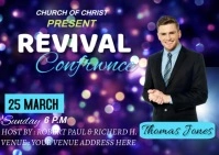 Revival confrance Postcard template