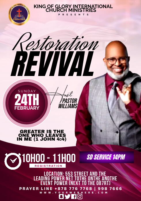 Simple Revival Program Sample This design has been deleted | PosterMyWall