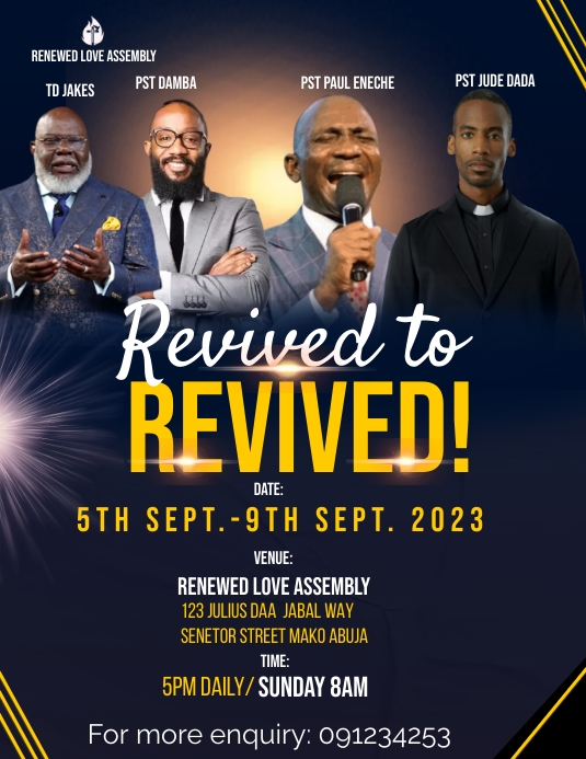 Revival Flyer.pdf Modรจle REVIVAL FLYER | PosterMyWall