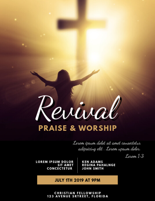 Church Revival Flyer Template Database
