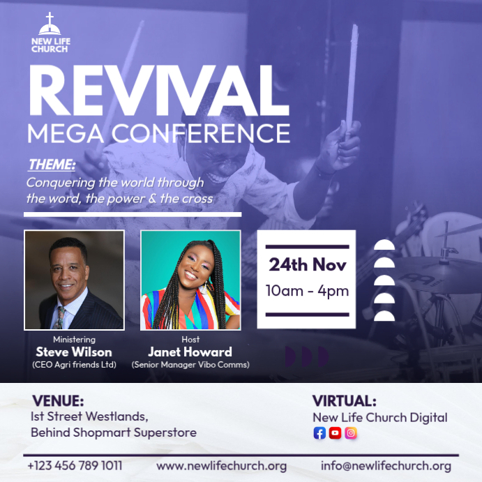 Plantilla de Del Volante de La Mega Conferencia de Revival de ...