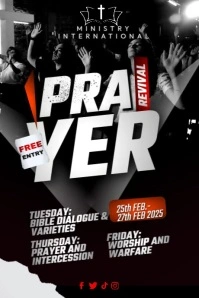 Revival Nights of Bold Prayer Póster template