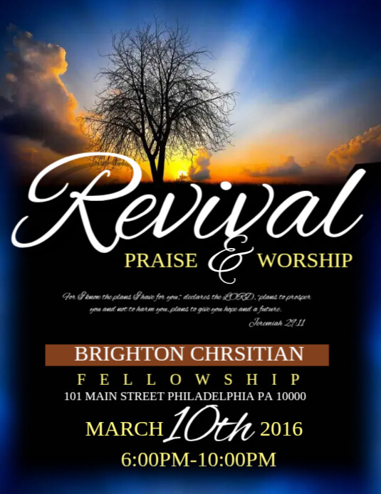 Revival Flyer (US Letter) template