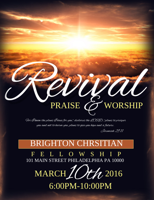 Revival Template PosterMyWall