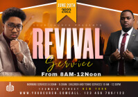 Revival Service A3 template
