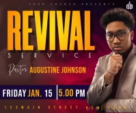 Revival Service Medium Rectangle template