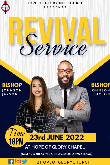 Simple Revival Program Sample Revival Service Template | PosterMyWall