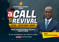 revival service Postcard template