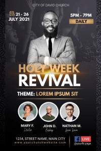 revival service Poster template