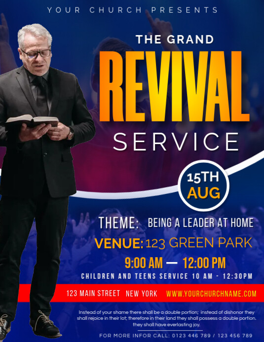 Simple Revival Program Sample Revival Service Template | PosterMyWall