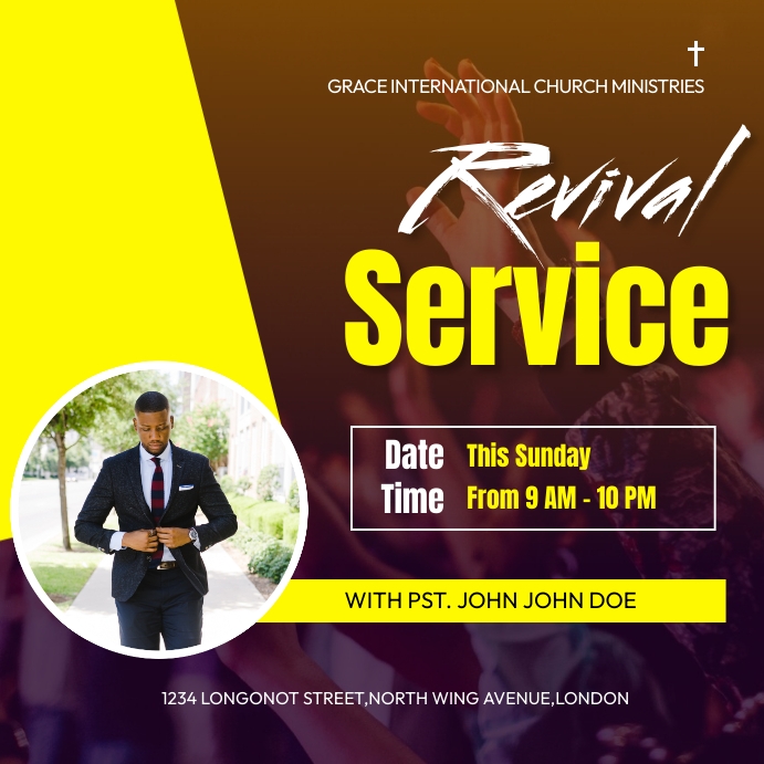 Brosur Layanan Kebangunan Rohani Templat | PosterMyWall