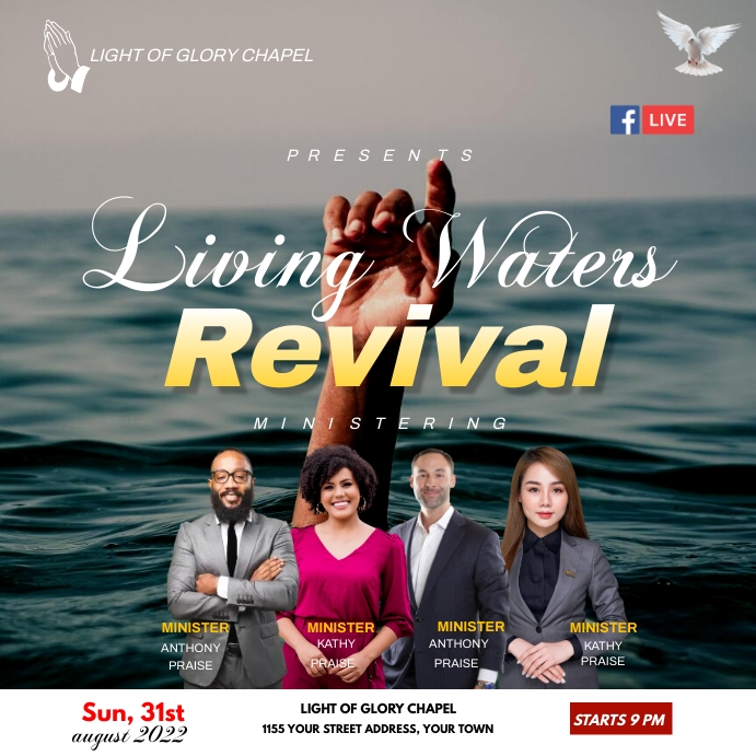 Poster Layanan Kebangunan Rohani Templat | PosterMyWall