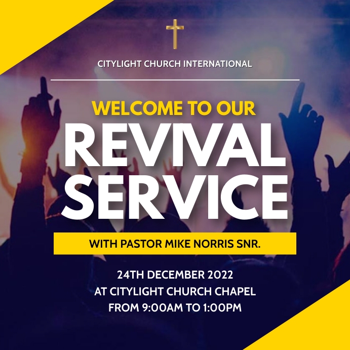 revival sunday church worship flyer template PosterMyWall